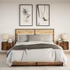 Wall Mounted Nightstands with LED Lights 2 pcs Smoked Oak