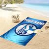 Custom Name FC Schalke 04 Print Beach Towel, Large Soft Quick Dry Towel for Beach Camping Swimming_xia