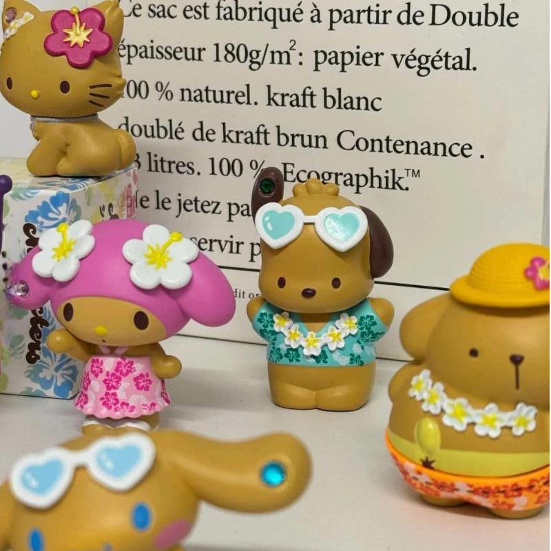 New Kt Cat Black Leather Series Blind Box Sparkling Water Diamond Jade Guigou Handmade Desktop Ornament Surprise Gifts For Boys