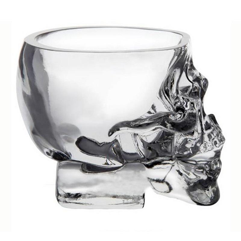 Skull Head Shot Glass Cup Beer Mug Wine Glass Mug Crystal Whisky Vodka Coffee Cup 25ml~150ml Gift Bottle Shot Glasses Skull