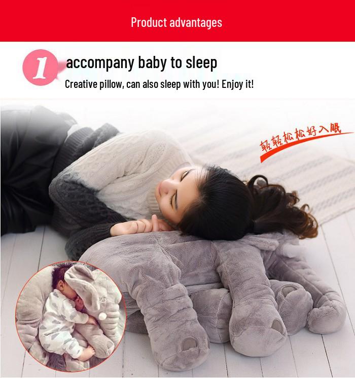 Plush Elephant Doll Sleep Pillow for Baby & Children
