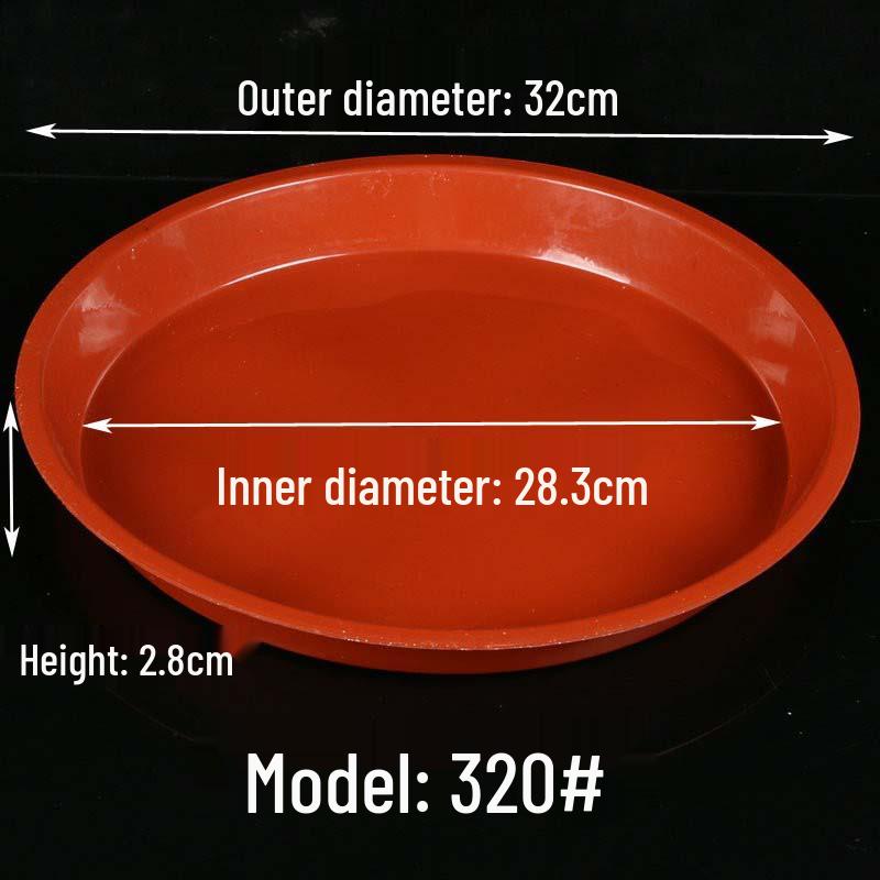 Thickened Round Plastic Flower Pot Water Tray - Large Draining Base for Succulents & Golden Pothos.