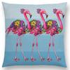Watercolor Butterfly Flowers Sofa Throw Pillow Case Colourful Dream Fantasy Inflorescence Flamingo Cushion Cover