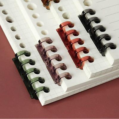 5pcs/lot Loose Leaf Binder Retro Color Loose-leaf Notebook Diary Binder Ring 5 Holdes Type Book Rings Loose-leaf Paper Binder