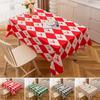 Nordic Style Tablecloth, Waterproof Oil-Resistant No-Wash Material Checkered Designfor Home Outdoor Use, Easy Clean, Ideal for Dining Tables, Desks &