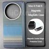 For Vivo X Fold 5 Aramid Case Magnetic Center Hinge Protective Cover Carbon Fiber Magsafe Case Ultra Thin Lightweight Cover
