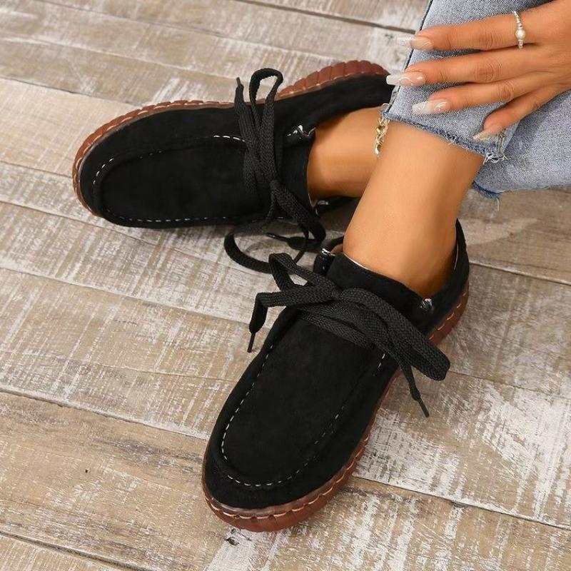 Fashion European and American Minimalist Women's Shoes 2024 Autumn and Winter New Comfortable Flat Shoes Casual Vulcanized Shoes Trafza