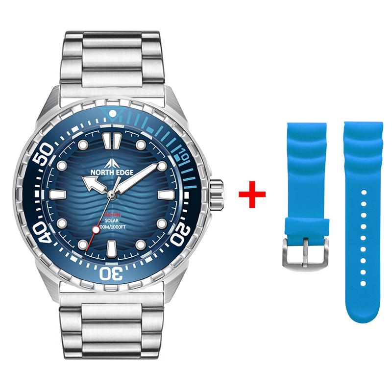 Solar-Powered Stainless Steel Dive Watch