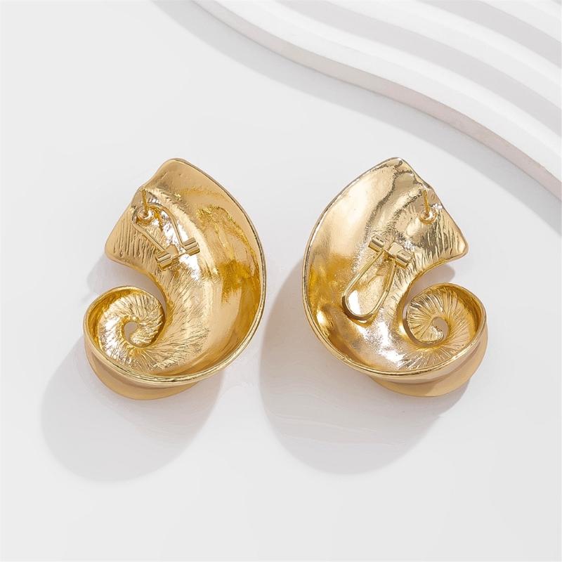 Stylish Thread Pendant Necklace Women Ear Jewelry Fashion Accessory Unique Ear Studs Alloy Texture for Everyday Wear