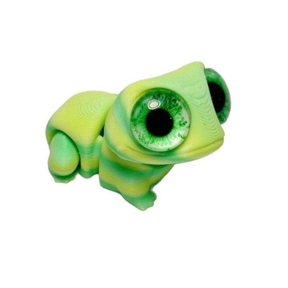 Mini 3D-Druck Frosch Figur Spielzeug Realistische Augen Dekorationselement Neues Spielzeug Geschenk
