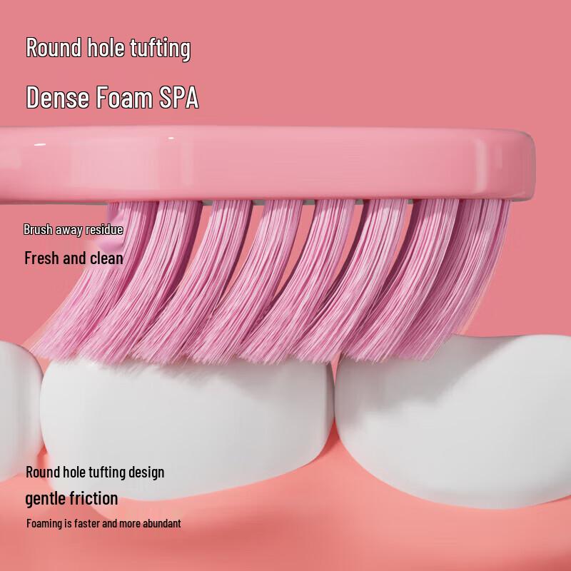 Cansan Dense Foam Rainbow Toothbrush 4-Pack