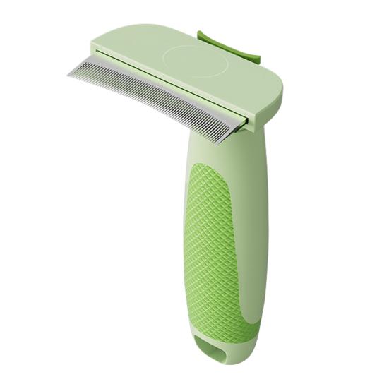 

Pet Detangling Comb Self-Cleaning Cat Deshedding Brush Curved Head Pet Grooming Brush Removes Loose Fur And Tangles for Dogs Cats