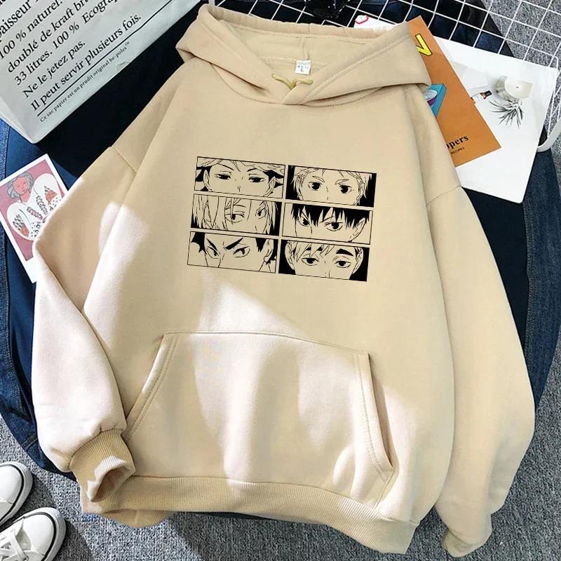 90s Japanese Anime Haikyuu Hoodies Women Funny Karasuno Fly High Graphic Streetwear  Sweatshirts Unisex Harajuku