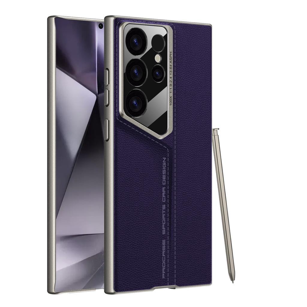 Pasuje do Samsung S24u Porsche Etui na Telefon Komórkowy S23ultra Etui Ochronne Blade Ultra Cienkie Gładka Skóra Proste Pokrowiec