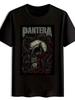 Black Pantera Rock Band Graphic T-shirt - Summer Short Sleeve Crew Neck