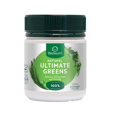 LifeStream Natural Ultimate Greens (spirulina, Barley Grass & Chlorella) 100g