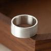 Copper-plated Silver-plated Wide-faced Plain Ring Ring for Women, Commuting Daily Style Simple Jewelry  Spring Popular Ring