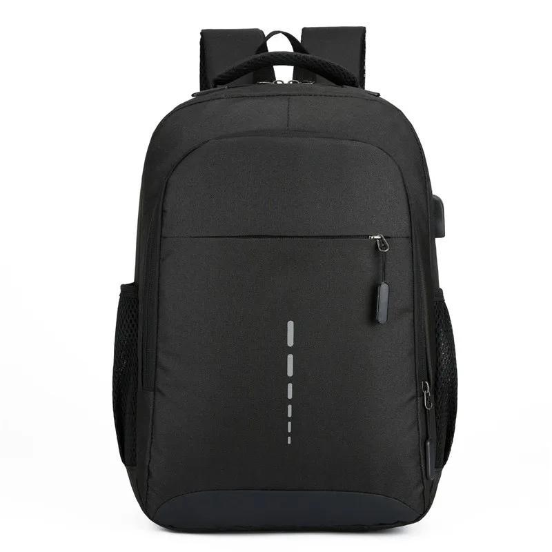 Men's Waterproof Laptop Backpack With USB Charging Port Large Capacity Travel School Bag Casual Rucksack