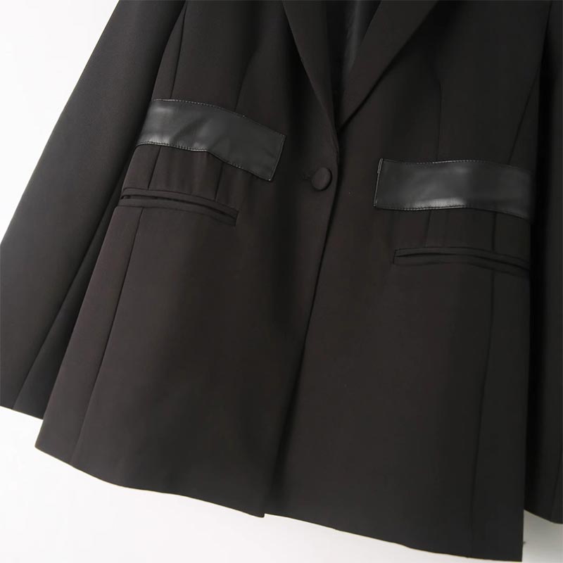 Elegant Vintage Office Lady Blazer Turn Down Collar Button Long Sleeve Coats Autumn Winter Fashion Versatile Suit Jackets