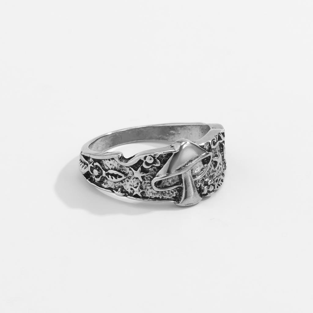 Korean Style Metal Design Ring for Men, National Trend Fashion Hip-Hop Street High Street Ring, Vintage Temperament