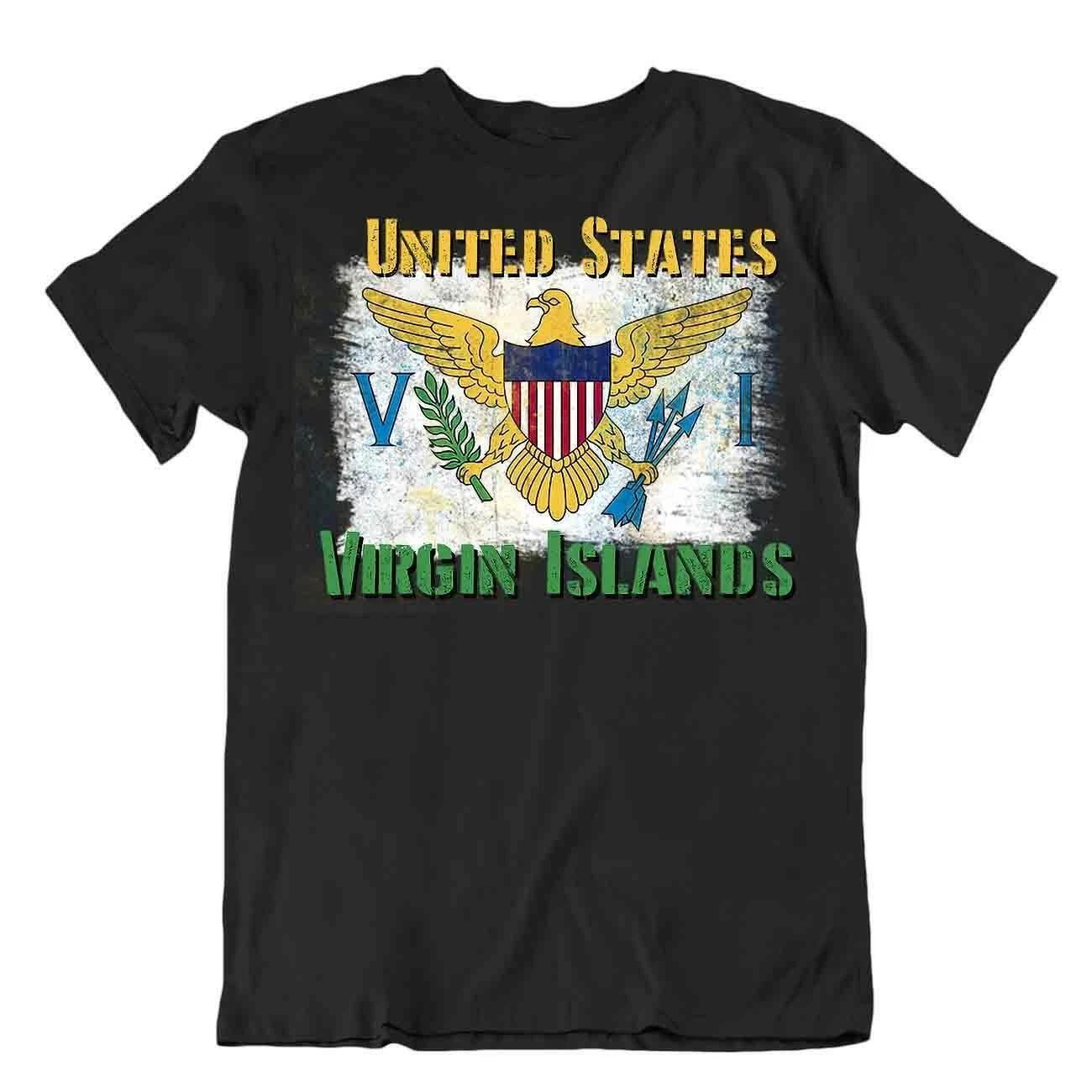 Virgin Islands flag Tshirt T-shirt Tee top city map stunning original gift S