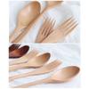 Natural Wooden Spoon Fork Dinner Kit Rice Soups Utensil Cereal Handmade Home Tableware Dinnerware Cutlery for Kicthen