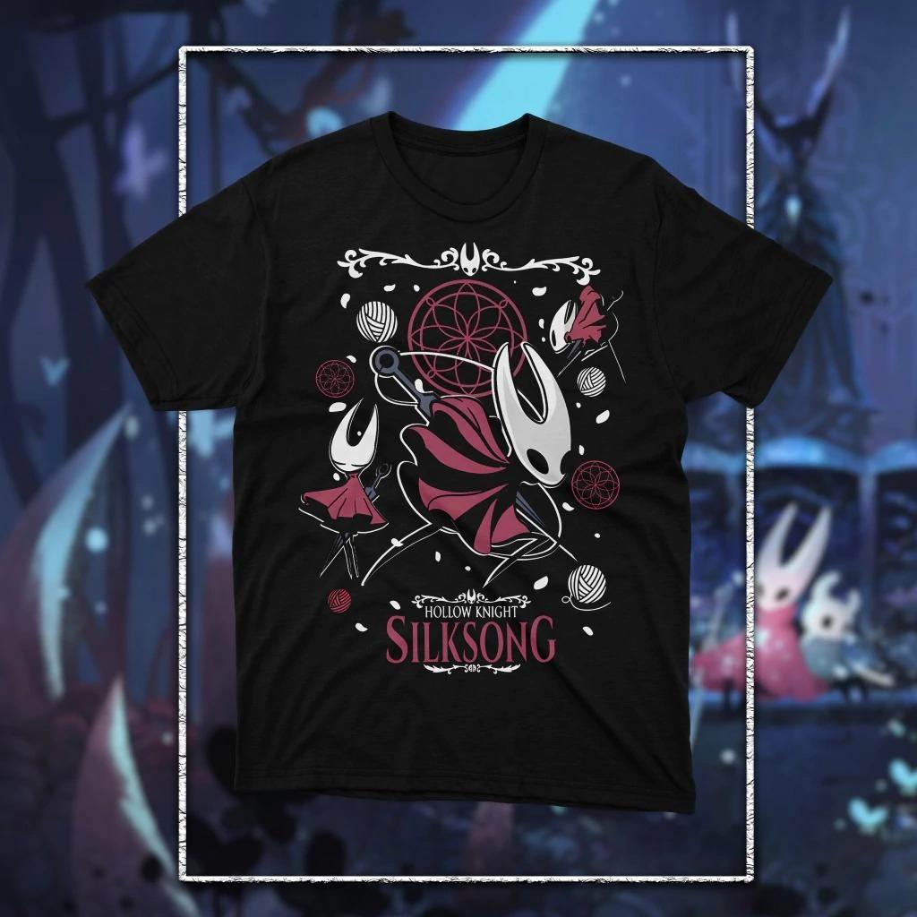 Hot Game Hollow Knight Silksing Printed T-shirt Men Women Cotton Loose Oversized Y2k Short Sleeve T-shirt High Quality Clothing
