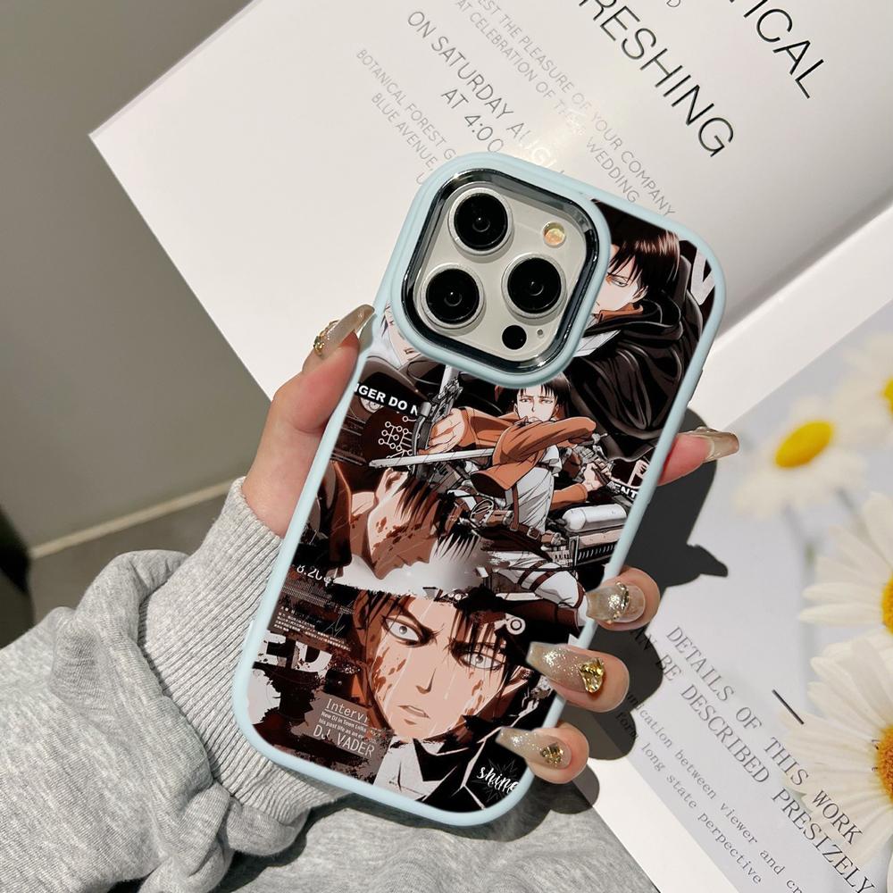 Ae83 Japanese Anime Attack On Titan art Phone Cases for Samsung A13 A32 A53 A04 A54 S24 Ultra Infinix Hot 40 Huawei Metal Camera Protective Back Cover