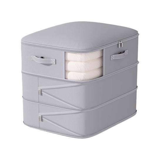 Comforter Storage Bag Zipper Compression Clear Window And Bag with Carry Handles Space Saver Organizer