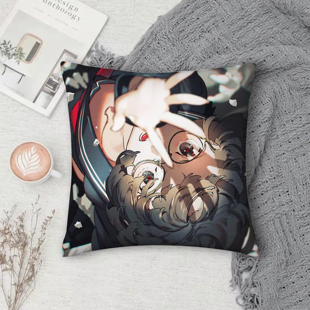 Aesthetic Art Yoneyama Mai Pillow Case Square Double-Sided Printing Short Plush Sofa Cushion Cover Bedroom Pillow