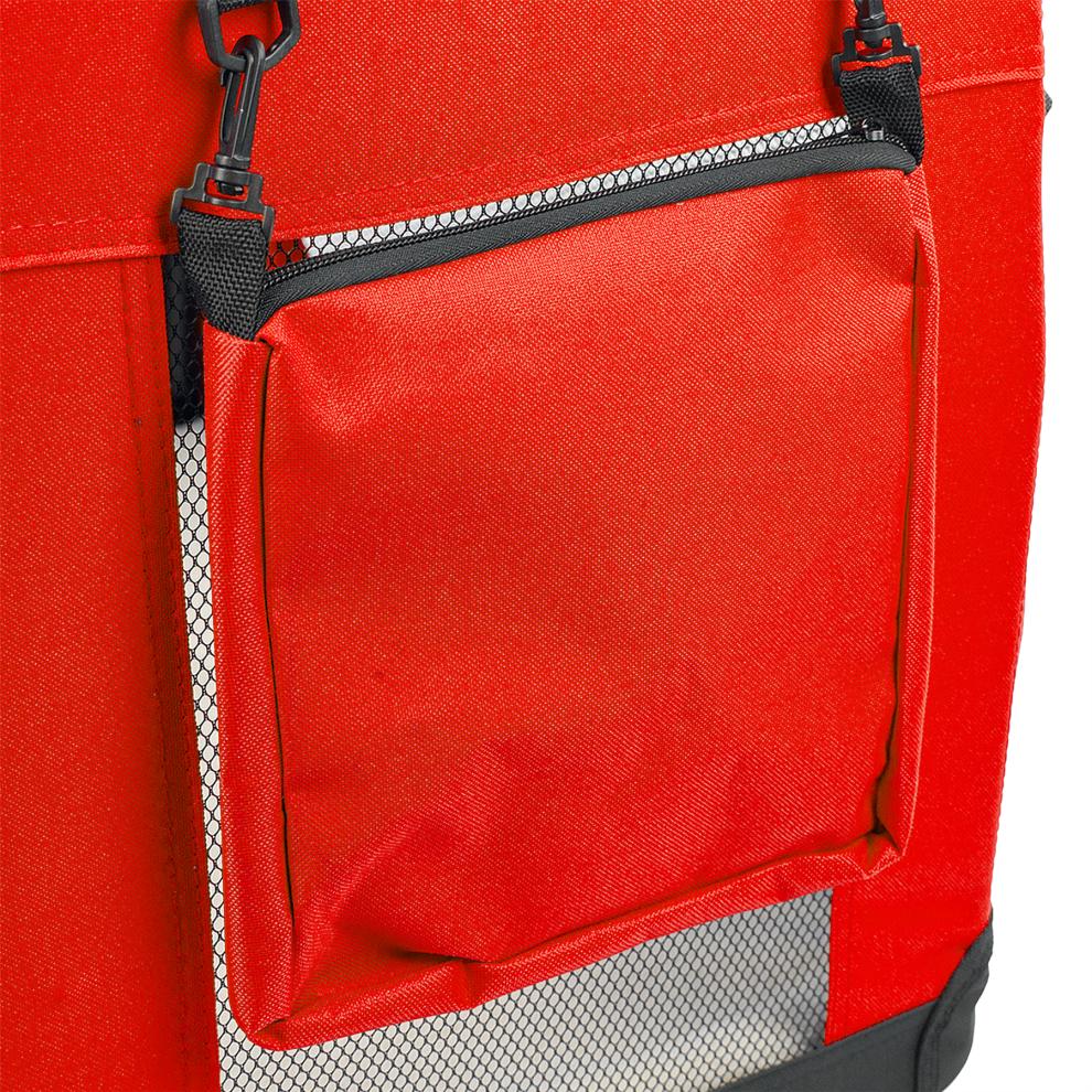 KCT Medium Red Fabric Pet Carrier Travel Transport Bag for Cats and Dogs