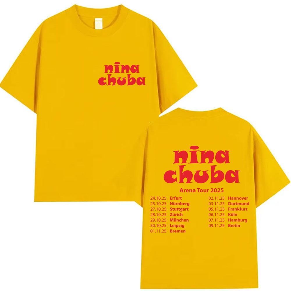 

Rapper Nina Chuba Tour Album 2025 Merch Graphic Tshirt Men Women Loose High Quality Cotton Shirt Summer Rock Short Sleeve Tees M