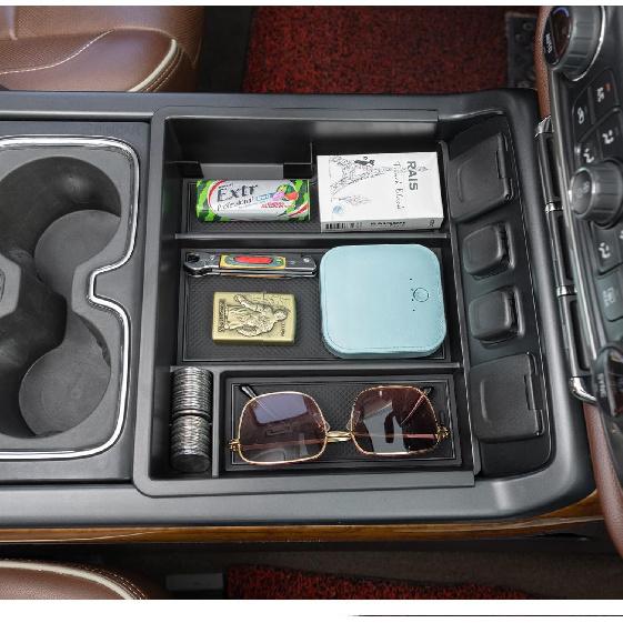 PIMCAR Center Console Organizer Tray For 2014-2018 Chevy Silverado GMC Sierra 1500 & 2015- 2500HD/3500HD Models -  Fit Storage Ert Accessories
