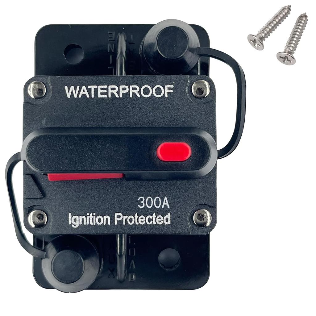 20 Ampere Sicherungsautomat 12V - 48V DC mit manuell zurücksetzbarem Schalterknopf für Boot Trolling-Motor Marine ATV Anhänger Fahrzeuge Stereo Audio Elektronisch