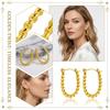 Boucles d'Oreilles en Acier Inoxydable pour Femmes Vintage Luxe Élégant Bijoux en Acier Titane