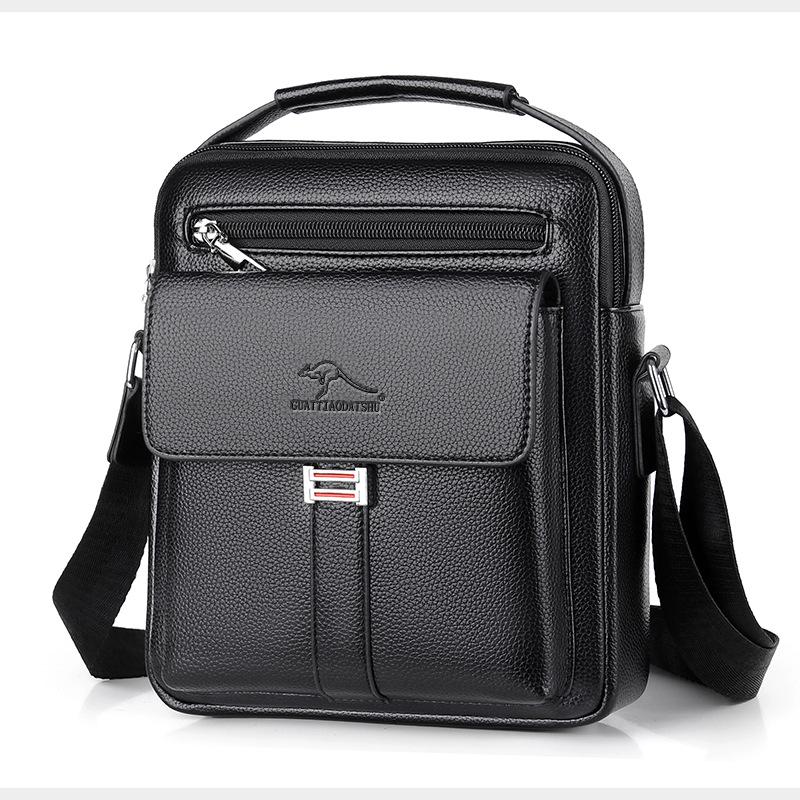 Men's Multi-Functional Crossbody Handbag - Double-Layer, Large Capacity, Fashionable Design