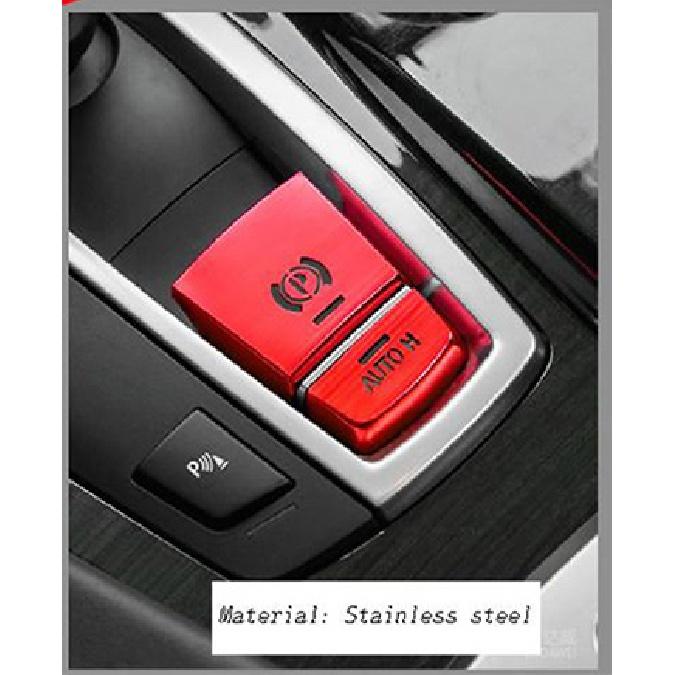 

Стайлинг автомобиля, центральная кнопка ручного тормоза H, металлическая наклейка, отделка для BMW 5/6/7 серии F10 GT F07 X3 f25 X4 f26 X5X6 красный