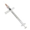 20Pack 1ml/cc Disposable Plastic Sterile Syringes with 25Ga Cap, for Scientific Labs, Industrial Adhesives, Individually Package