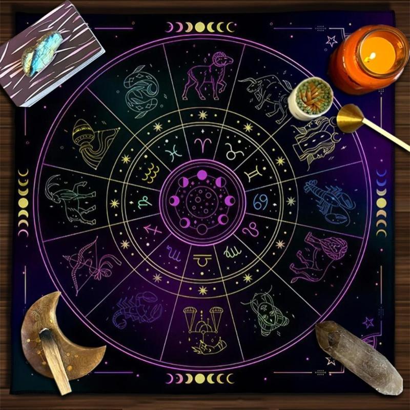 Square Altar Board Game Cards Pad Rune Table Cloth Metaphysical Board Game Mat