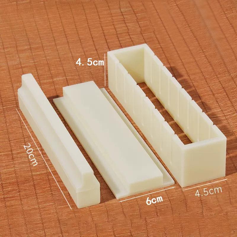 1SET Sushi Mold Tool Kit Plastic Set Seaweed Seaweed Seaweed Rice Bun Abrasives Rice Ball Roll Rice Bun Mold Household