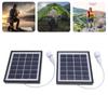 2pcs Monocrystalline Solar Panel USB Solar Panel  r 5W Portable   Light Bulb for Camping Hiking Tent Outdoor