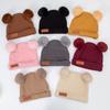 Wolle Baby Mütze Hut Herbst Winter Baby Mütze für Mädchen Jungen Bommel Kinder Hut Säugling Motorhaube Kleinkind Zubehör 1-3y