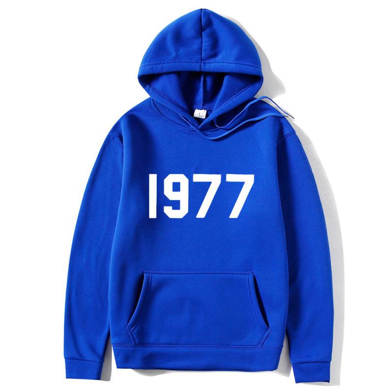 High Street 1977 Printed Couple Hooded Sweater Pullover Trendy Top Couple