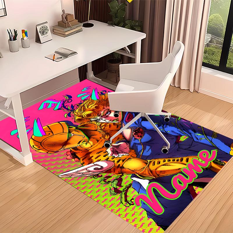 Custom Personalization JoJo's Bizarre Adventure Print Area Rug - Soft, Washable Non-Slip Indoor Mat,Living Room,Home&Office Decorative Rug