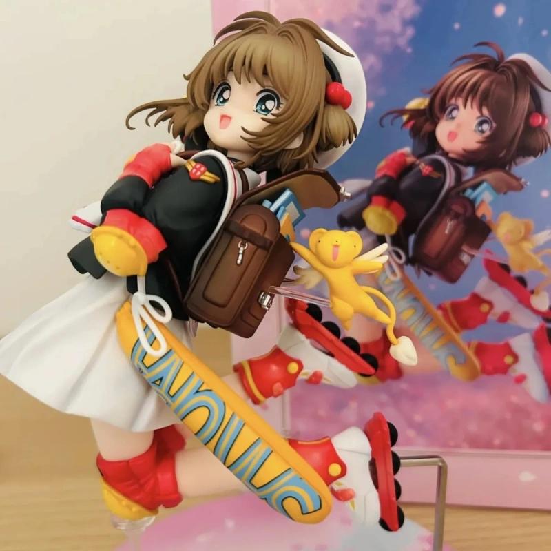 Cardcaptor Sakura Anime Figures Kinomoto Sakura Statue 17cm Action Figure Pvc Model Collectible Toys Desktop Decoration Gift