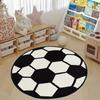 Sports Ball Realistic Basketball Baseball Soccer Round Mat Non-slip Carpet Rug for Living Game Room Home Decoration Bedroom Rugs