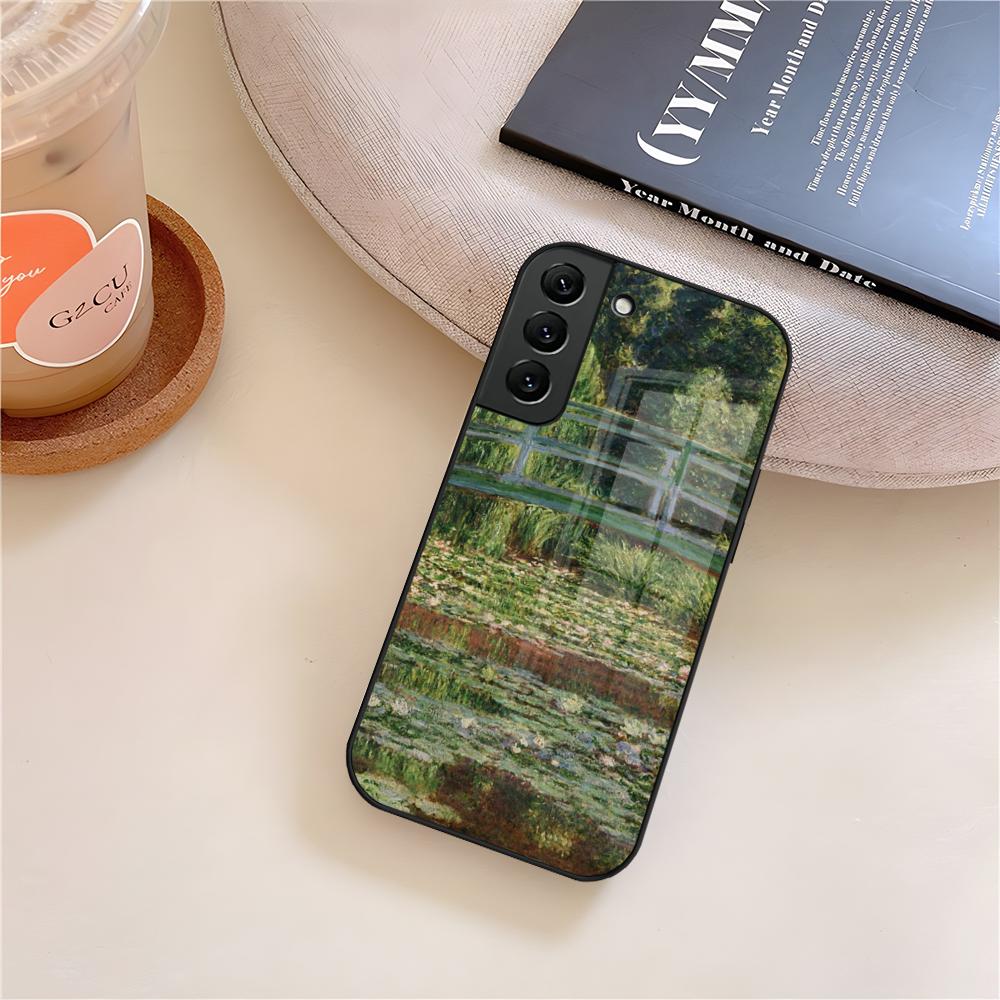 Custodia per Telefono Arte Impressionista Claude Monet Vetro Per Samsung Galaxy S26 S25 S21 S22 S24 S23 S20 Ultra Fe Plus A16 A24 A55 A53 Coq