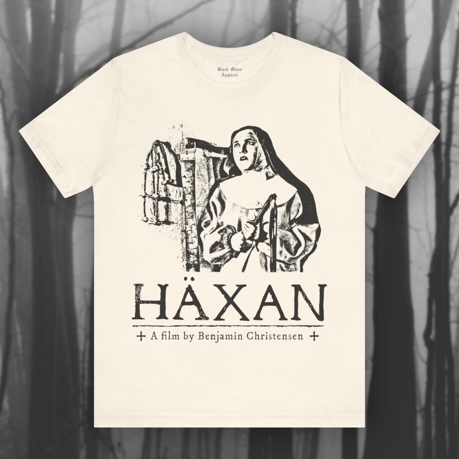 Haxan, Silent Film Shirt, Horror Film T-Shirt, Witchcraft T-Shirt, Occult T-Shirt, Spooky Movie, Black Magic, Gothic Unisex Short Sleeve Tee L