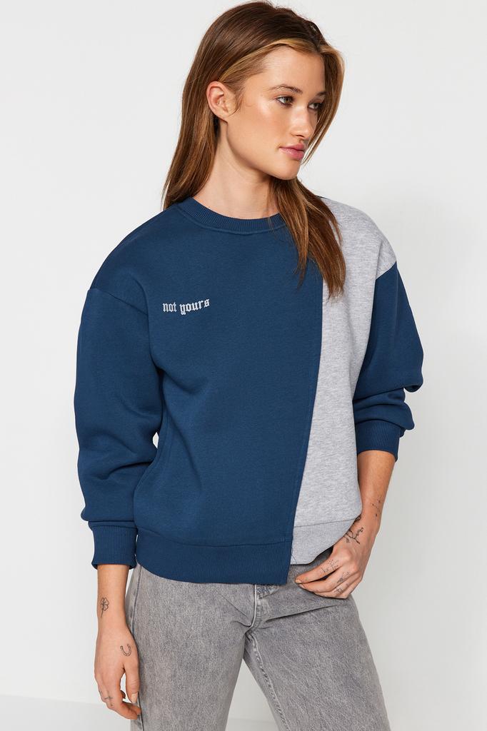Damenmode Neues Sweatshirt Stein Dick Innen Fleece Bedruckt Locker Bequem Sitzend Rundhalsausschnitt Gestricktes Sweatshirt