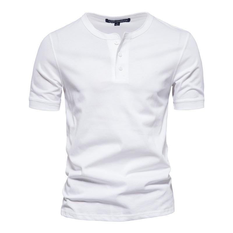 

Men s Slim Fit Henley Shirts Short Sleeve Button Crew Neck Solid Color Casual Sport Tee Lightweight Breathable Summer Tops for Daily Wear 3XL белый